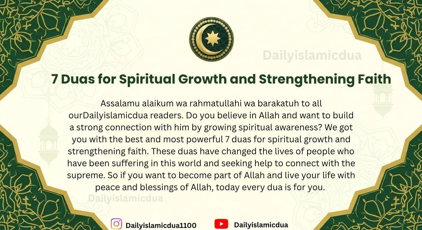 7 duas for spiritual growth and strengthening faith