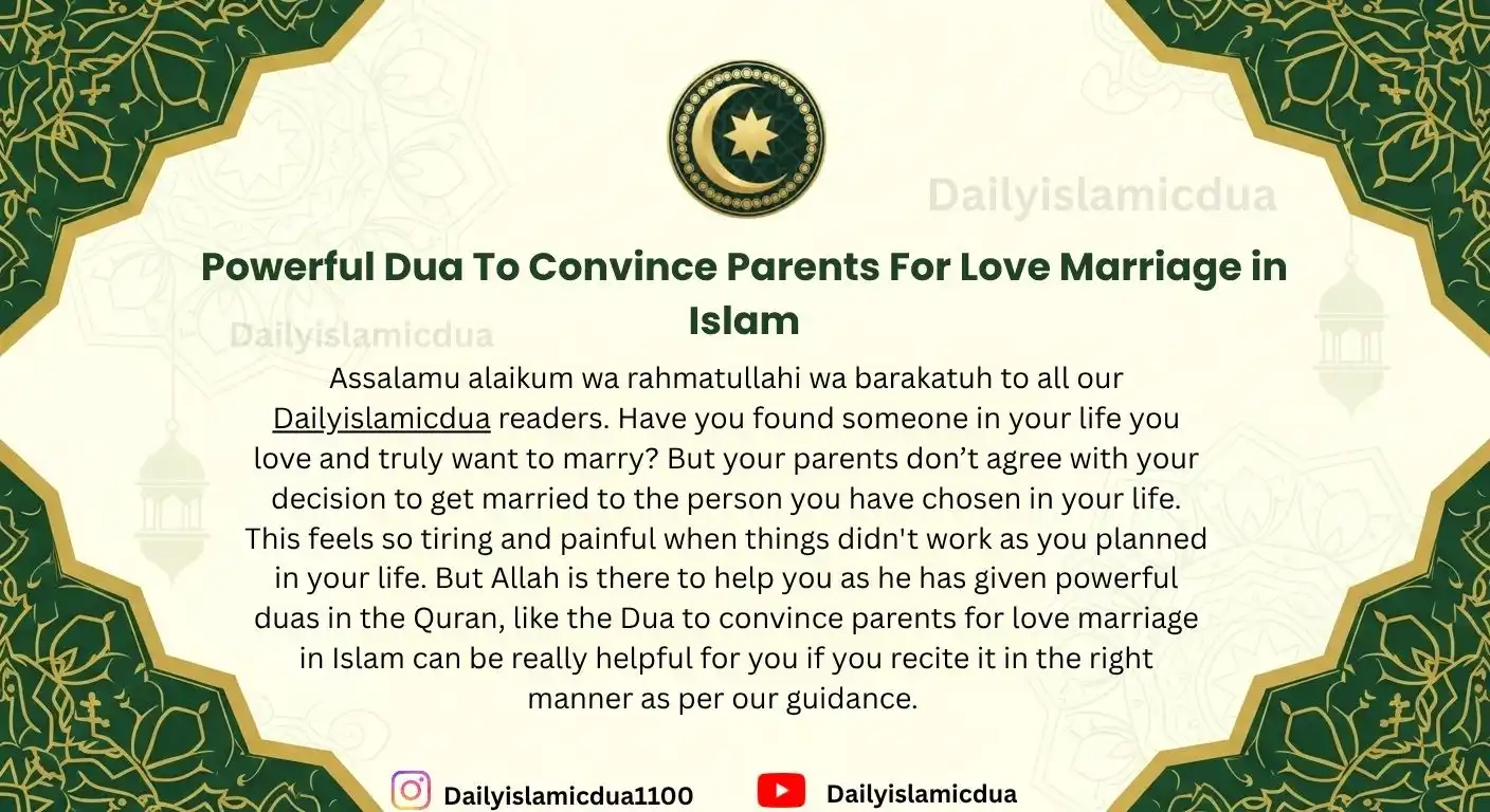 Dua To Convince Parents For Love Marriage