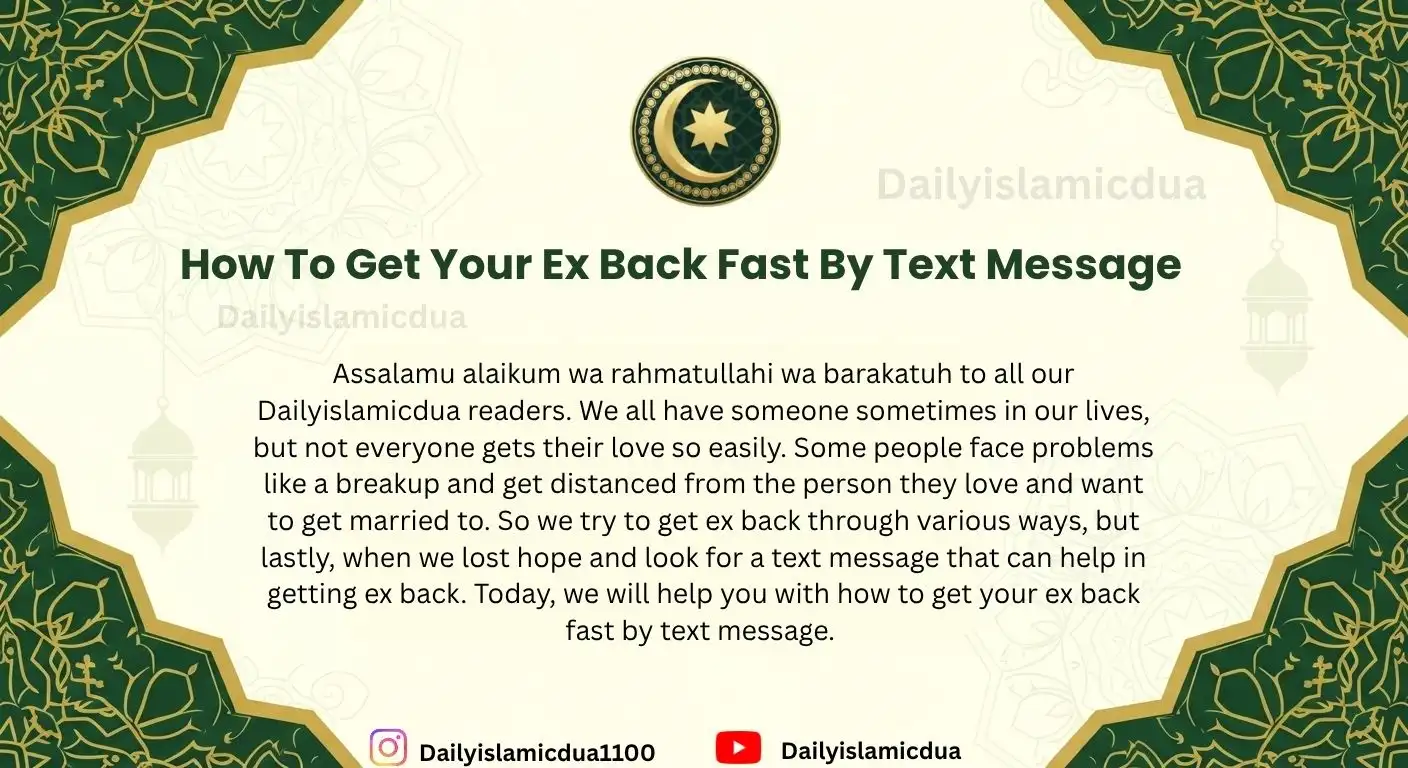 How To Get Your Ex Back Fast By Text Message