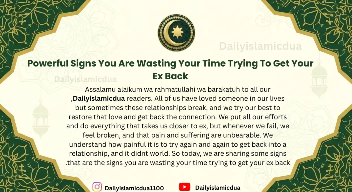signs you are wasting your time trying to get your ex back.